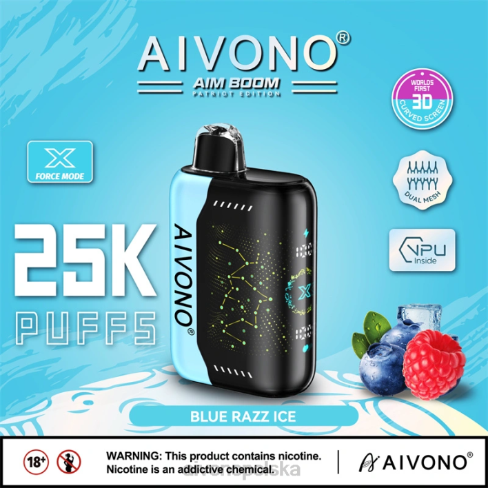 Aivono Polska - Aivono AIM BOOM 25000 niebieski razz lód F4H8345