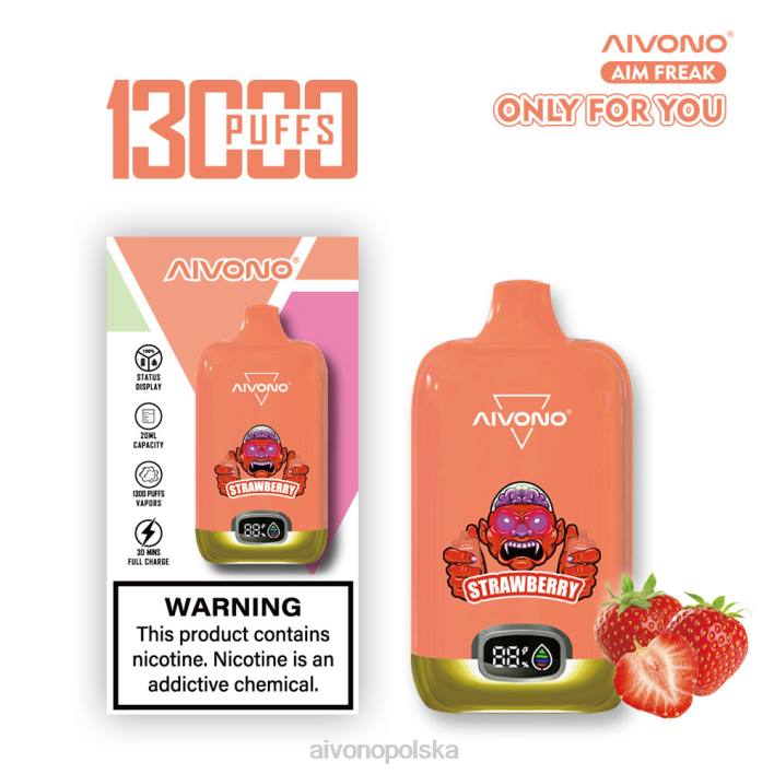 Aivono Polska - Aivono AIM FREAK 13000 truskawka F4H8243