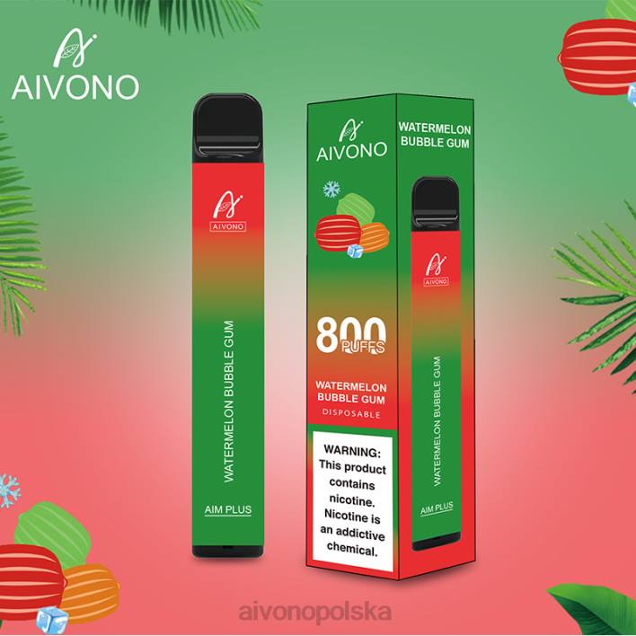 Aivono Polska - Aivono AIM PLUS 800 guma balonowa arbuzowa F4H8198
