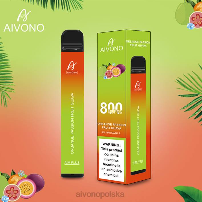 Aivono Polska - Aivono AIM PLUS 800 pomarańczowa guawa z marakui F4H8189
