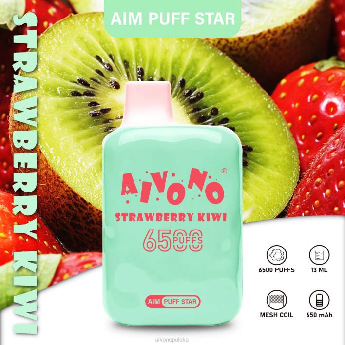 Aivono Polska - Aivono AIM PUFF STAR 6500 kiwi truskawkowe F4H8294