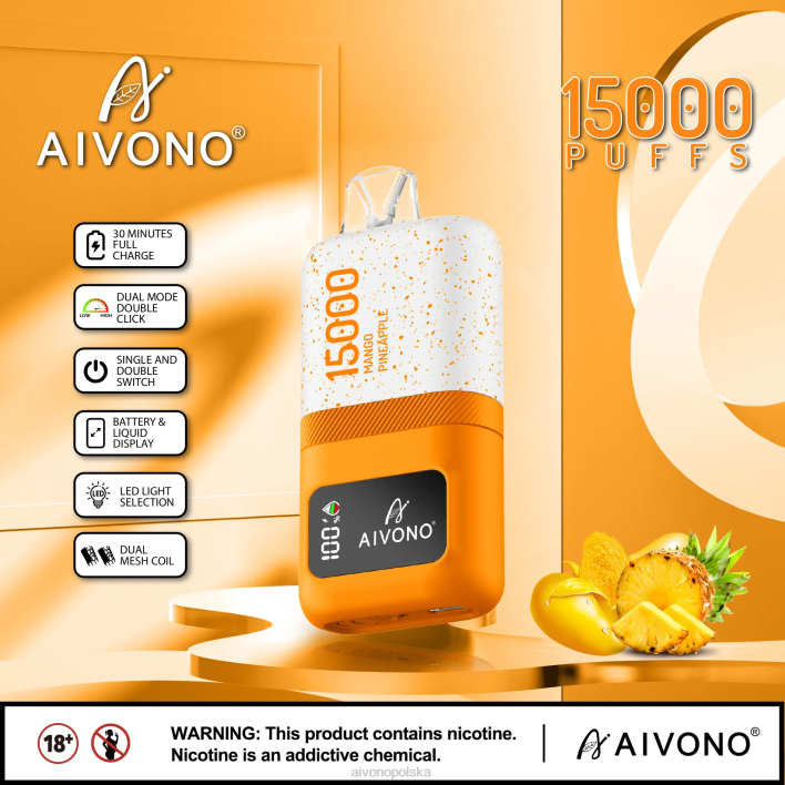 Aivono Polska - Aivono AIM magic 15000 ananas mango F4H869