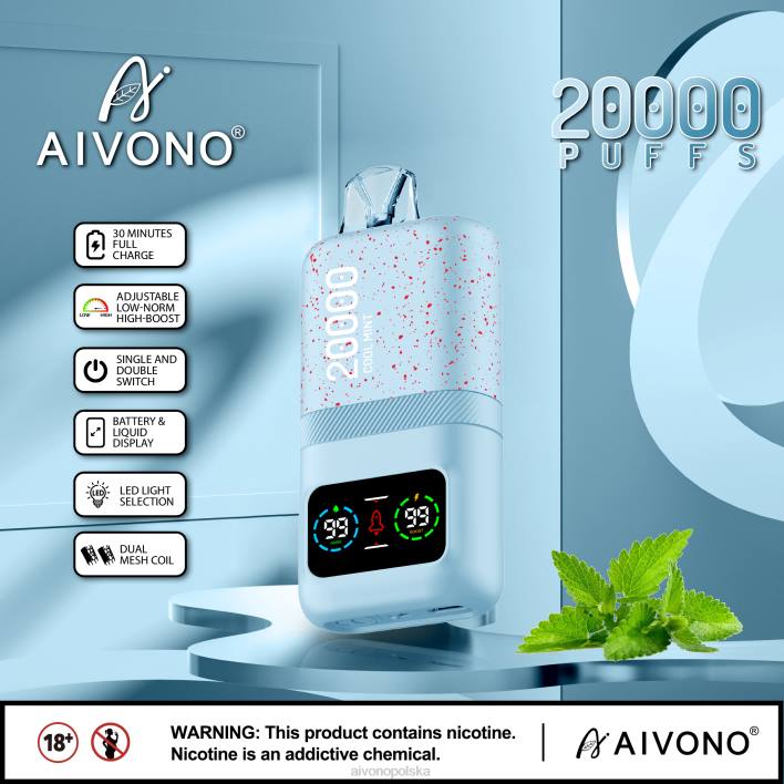 Aivono Polska - Aivono AIM magic 20000 fajna mięta F4H884
