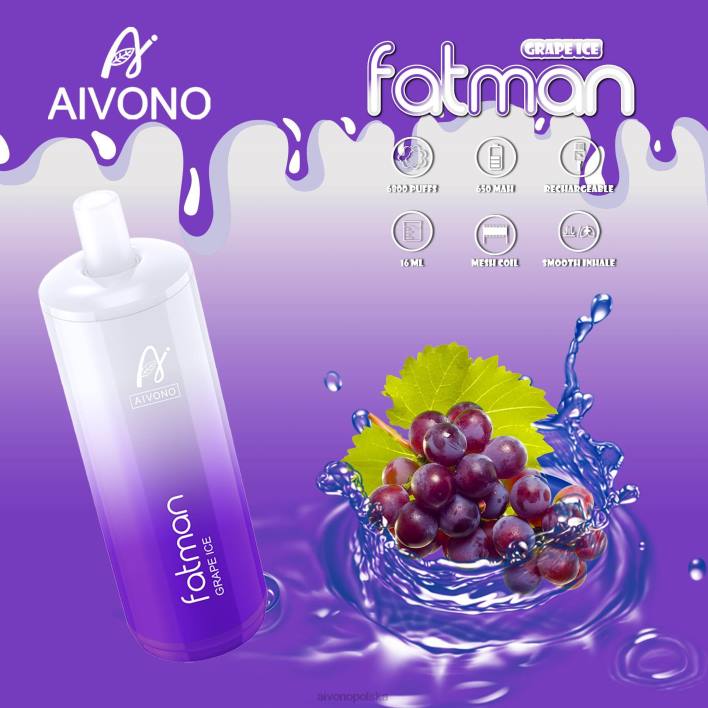 Aivono Polska - Aivono FATMAN 6800 lód winogronowy F4H824