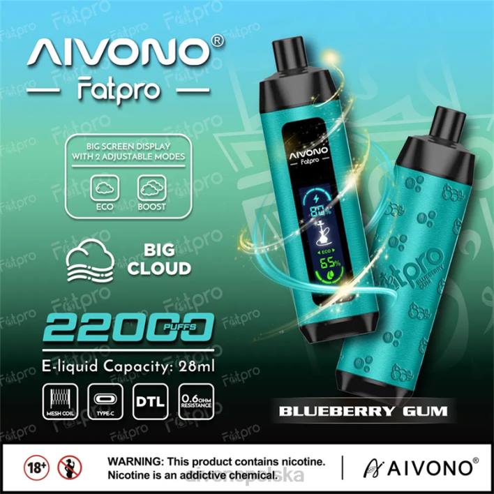 Aivono Polska - Aivono Fatpro 22000 guma jagodowa F4H89