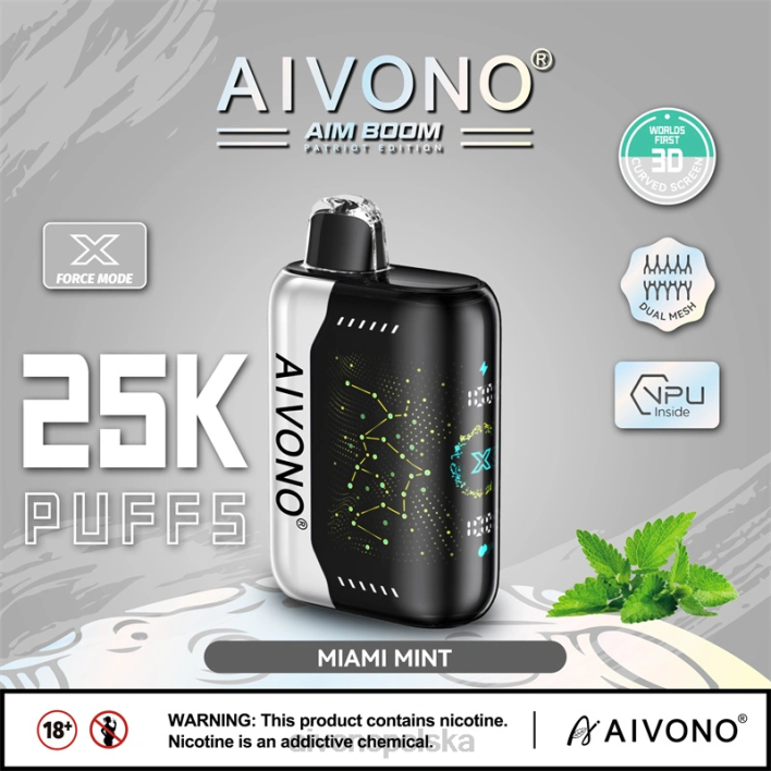 Aivono Vape - Aivono AIM BOOM 25000 Miętowa mięta F4H8349