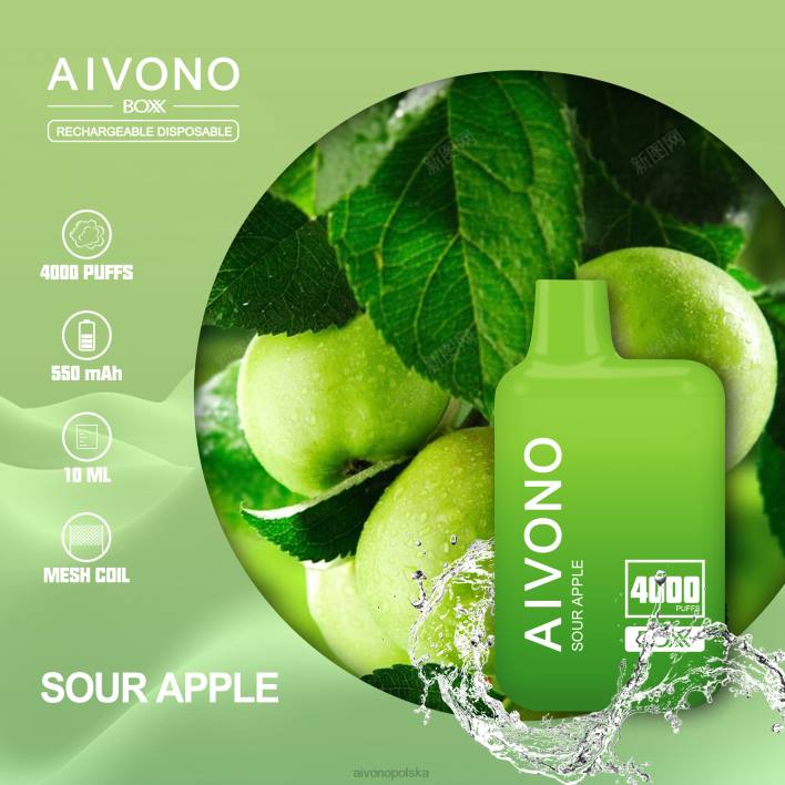 Aivono Vape - Aivono AIM BOXX 4000 kwaśne jabłko F4H8220