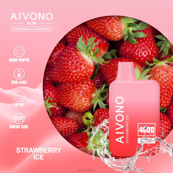 Aivono Vape - Aivono AIM BOXX 4000 lód truskawkowy F4H8226