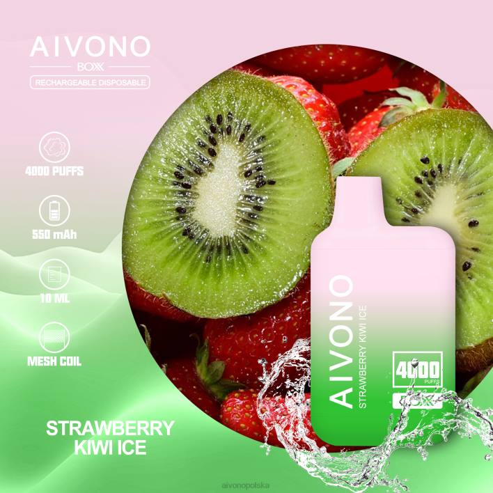 Aivono Vape - Aivono AIM BOXX 4000 lód truskawkowy i kiwi F4H8229