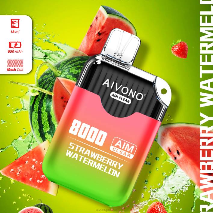 Aivono Vape - Aivono AIM CLEAR 8000 arbuz truskawkowy F4H8208