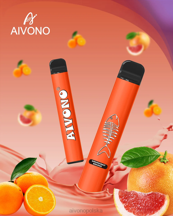 Aivono Vape - Aivono AIM FISHBONE 600 grejpfrutowa pomarańcza F4H8280