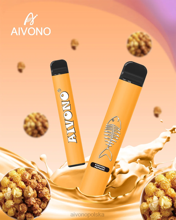 Aivono Vape - Aivono AIM FISHBONE 600 popcorn karmelowy F4H8286