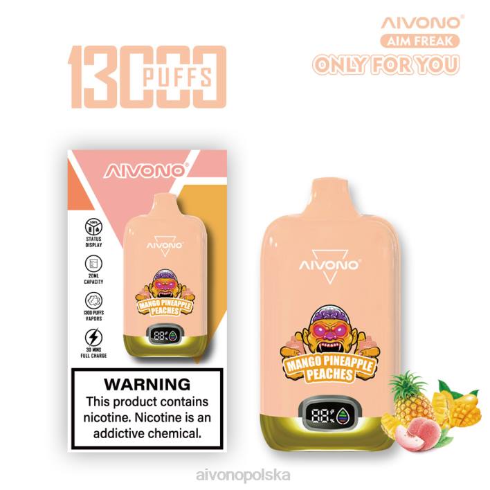 Aivono Vape - Aivono AIM FREAK 13000 mango ananas brzoskwinie F4H8250
