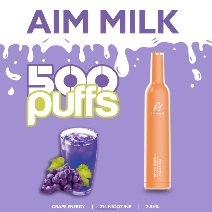 Aivono Vape - Aivono AIM MILK 500 energia winogron F4H8265
