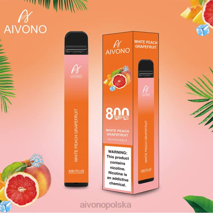 Aivono Vape - Aivono AIM PLUS 800 grejpfrut z białą brzoskwinią F4H8199