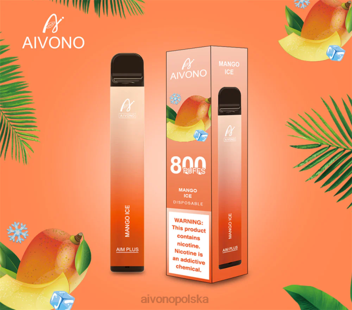 Aivono Vape - Aivono AIM PLUS 800 lód mango F4H8184