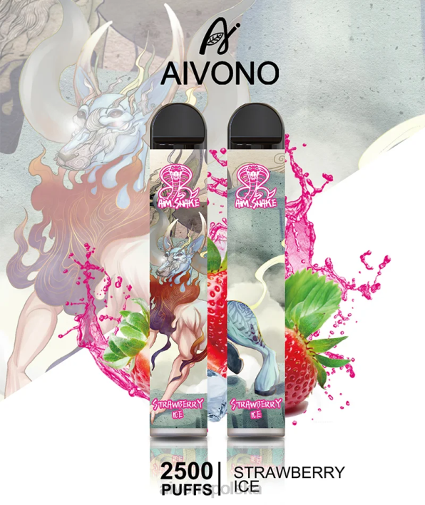 Aivono Vape - Aivono AIM SNAKE 2500 lód truskawkowy F4H8319