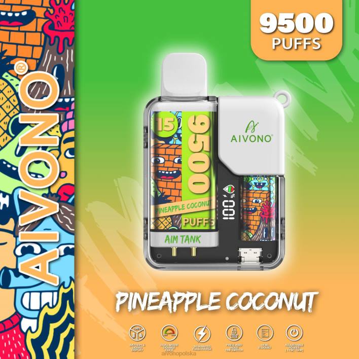 Aivono Vape - Aivono AIM TANK 9500 ananas kokos F4H840
