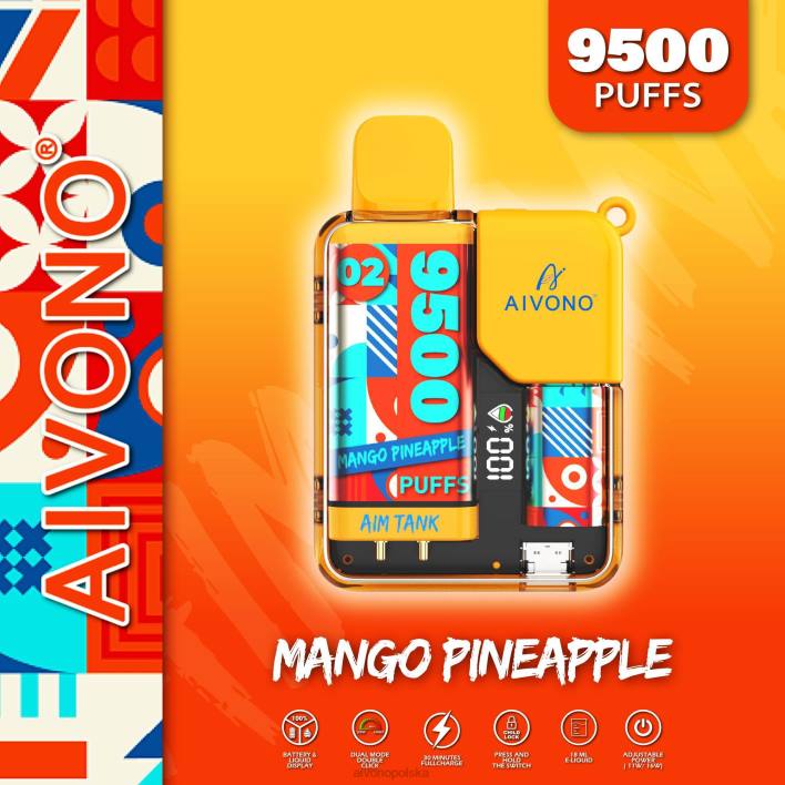 Aivono Vape - Aivono AIM TANK 9500 ananas mango F4H834
