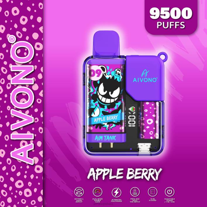 Aivono Vape - Aivono AIM TANK 9500 jagoda jabłkowa F4H843