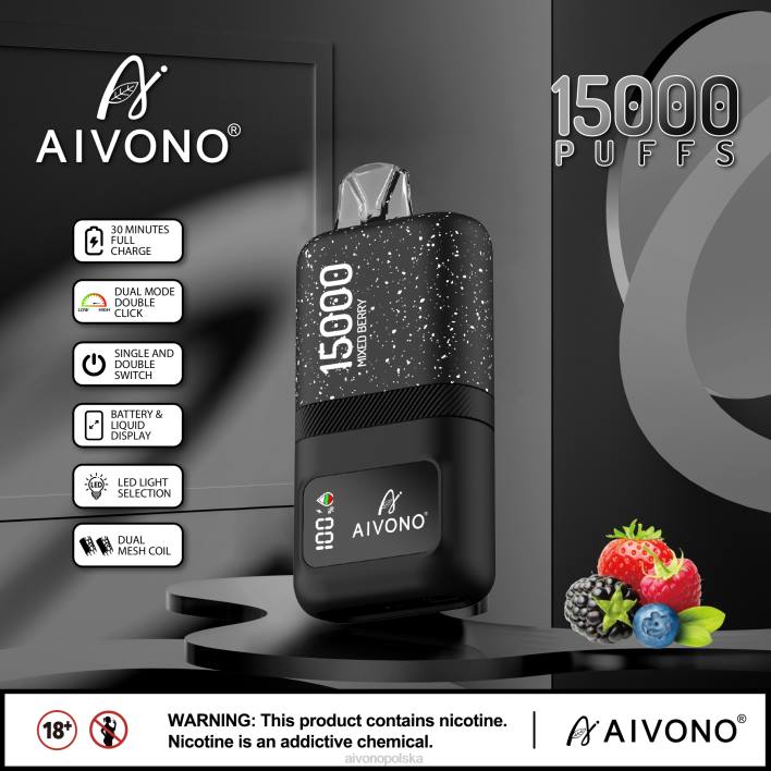 Aivono Vape - Aivono AIM magic 15000 mieszana jagoda F4H867