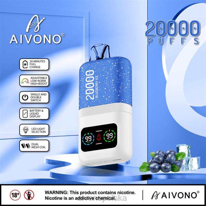 Aivono Vape - Aivono AIM magic 20000 lód jagodowy F4H873