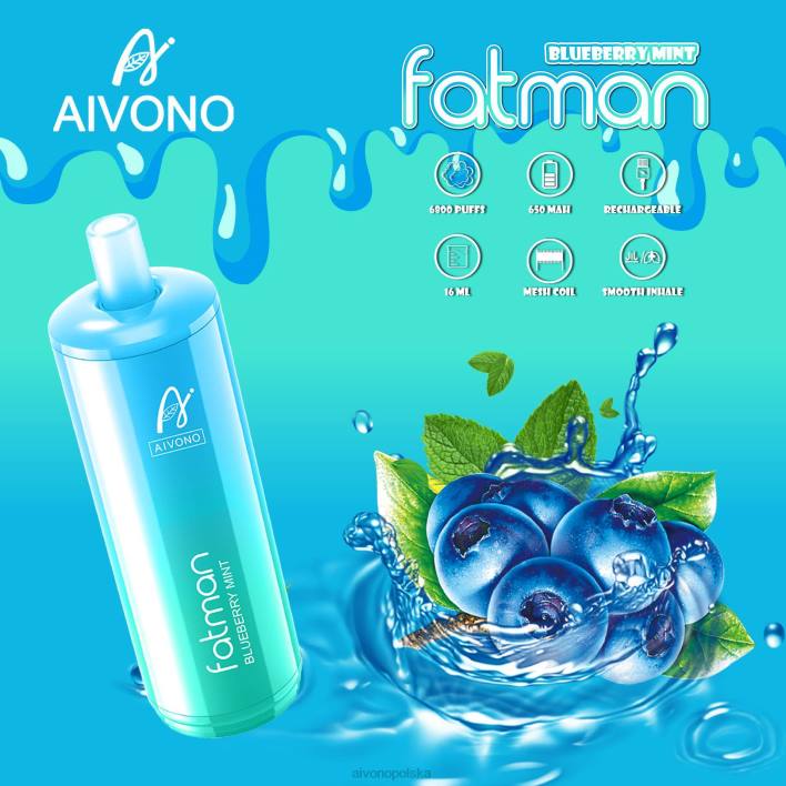 Aivono Vape - Aivono FATMAN 6800 jagodowa mięta F4H822