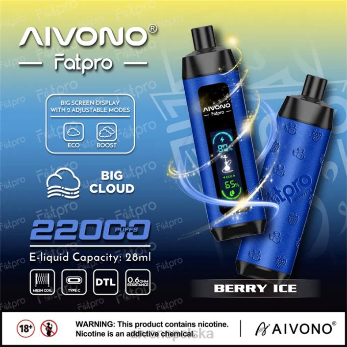 Aivono Vape - Aivono Fatpro 22000 lód jagodowy F4H810