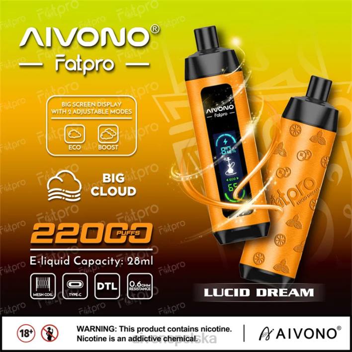 Aivono Vape - Aivono Fatpro 22000 świadomy sen F4H87