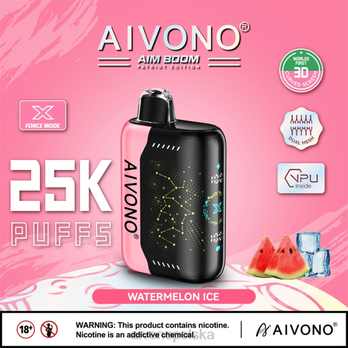 Aivono Vape Review - Aivono AIM BOOM 25000 lód arbuzowy F4H8353