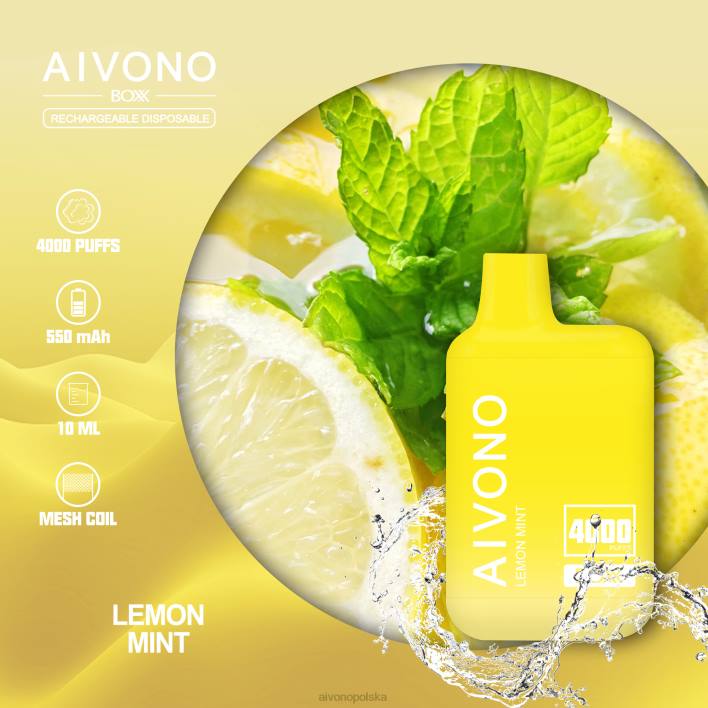 Aivono Vape Review - Aivono AIM BOXX 4000 cytryna mięta F4H8230