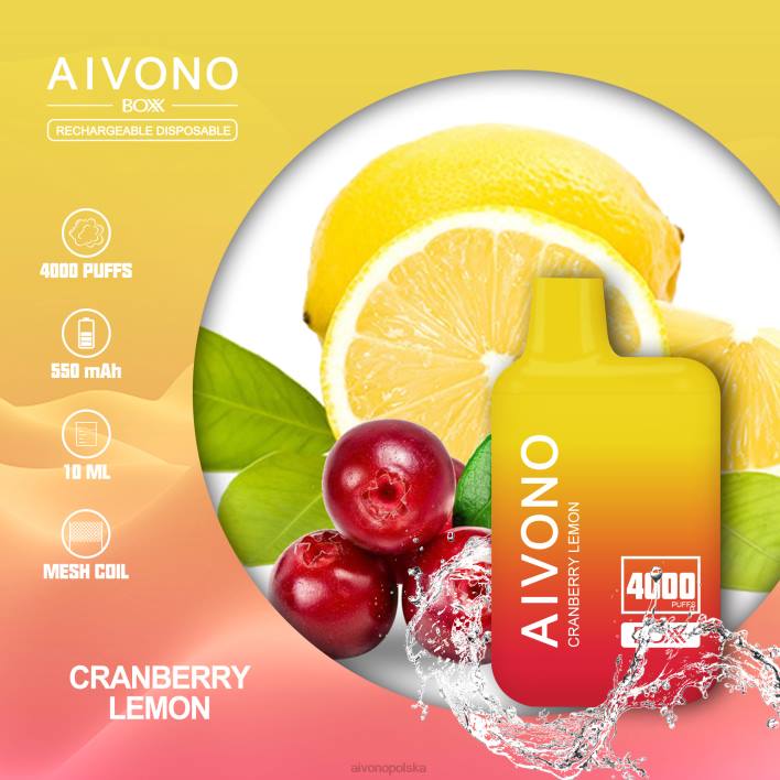 Aivono Vape Review - Aivono AIM BOXX 4000 cytryna żurawinowa F4H8218