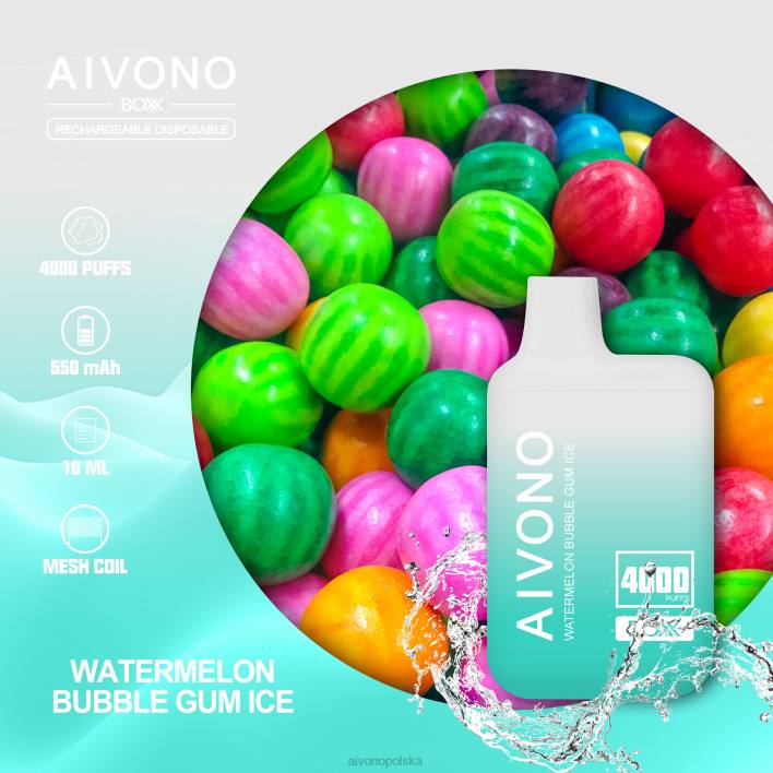Aivono Vape Review - Aivono AIM BOXX 4000 lód z gumy balonowej arbuzowej F4H8227
