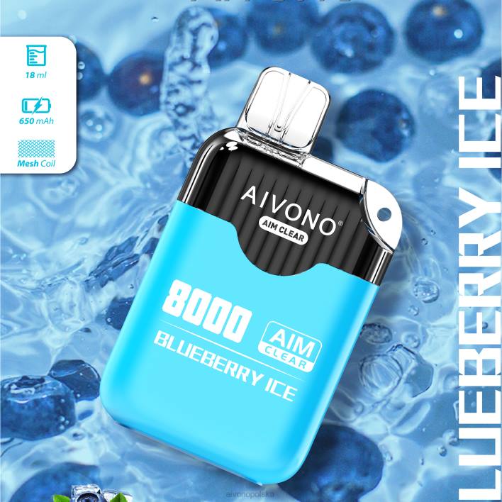 Aivono Vape Review - Aivono AIM CLEAR 8000 lód jagodowy F4H8206