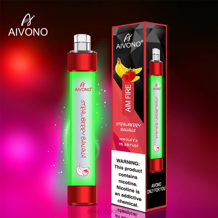 Aivono Vape Review - Aivono AIM FIRE 1000 banan truskawkowy F4H8332
