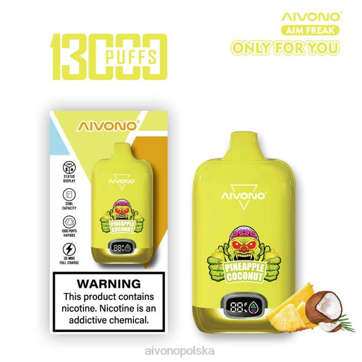 Aivono Vape Review - Aivono AIM FREAK 13000 ananas kokos F4H8248