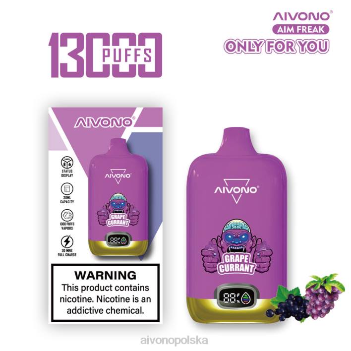 Aivono Vape Review - Aivono AIM FREAK 13000 porzeczka winogronowa F4H8251