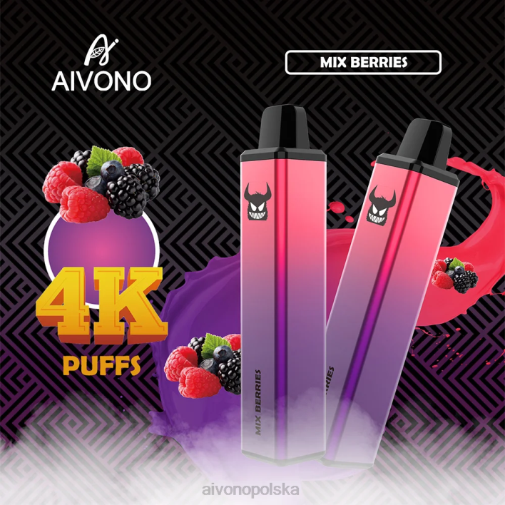 Aivono Vape Review - Aivono AIM FREAK 4000 mieszane jagody F4H8260