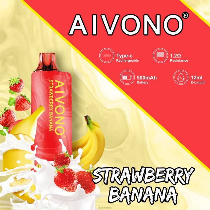 Aivono Vape Review - Aivono AIM GUN 7000 banan truskawkowy F4H8107