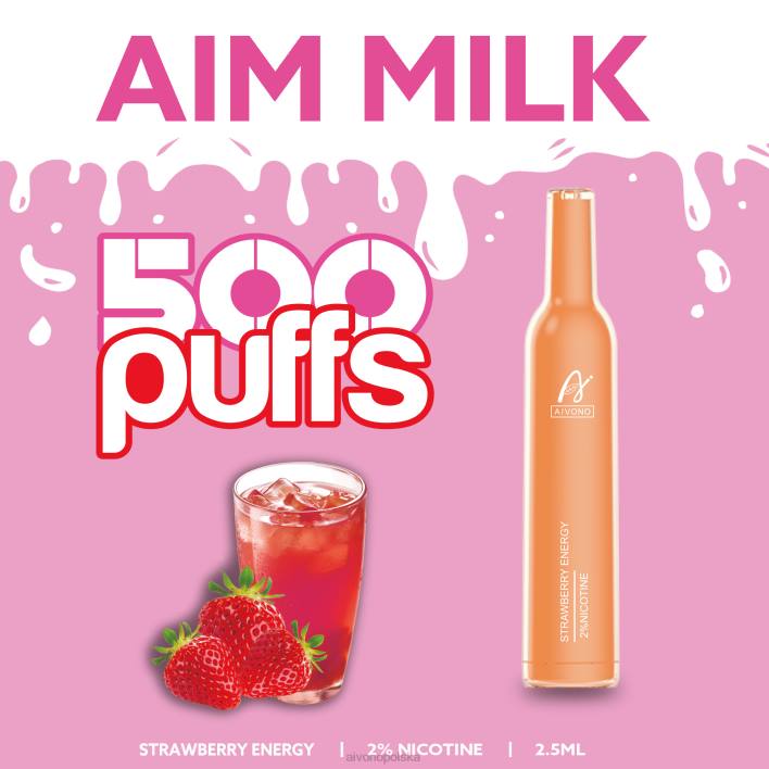 Aivono Vape Review - Aivono AIM MILK 500 energia truskawkowa F4H8266