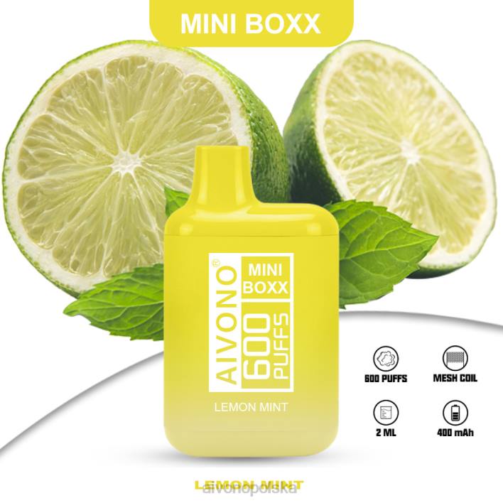 Aivono Vape Review - Aivono AIM MINI BOXX 600 cytryna mięta F4H8233