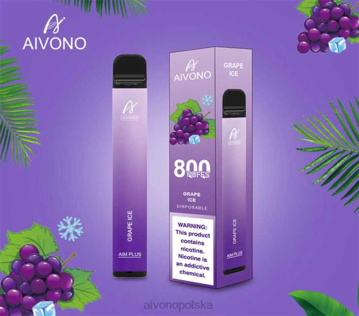 Aivono Vape Review - Aivono AIM PLUS 800 lód winogronowy F4H8179