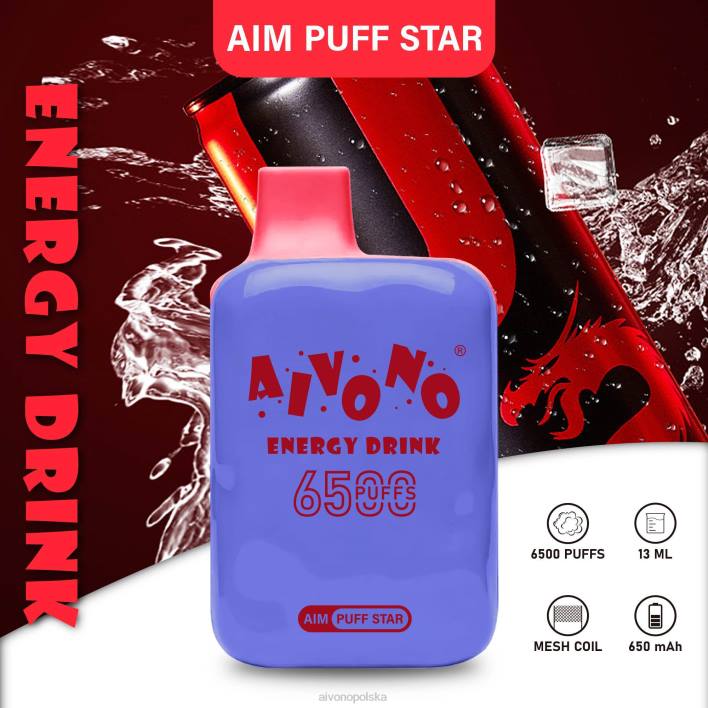 Aivono Vape Review - Aivono AIM PUFF STAR 6500 napój energetyczny F4H8293