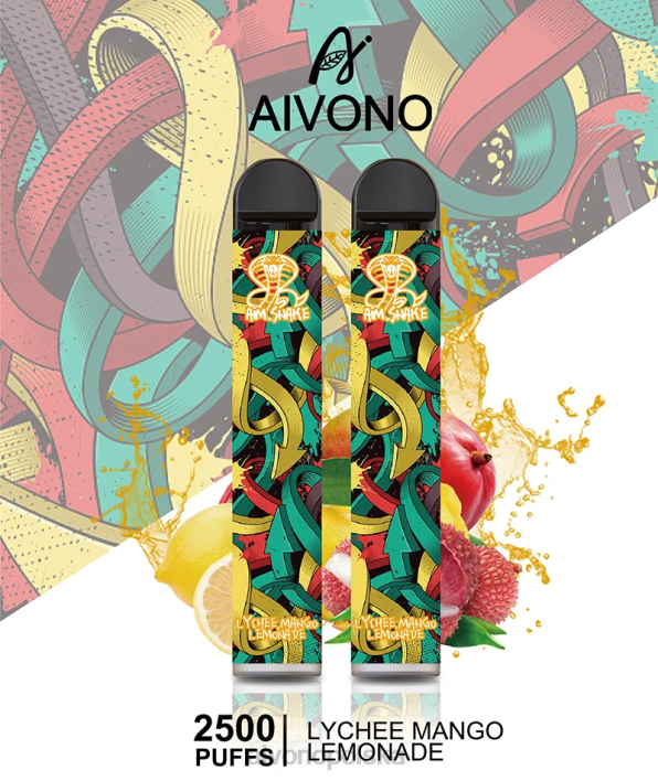 Aivono Vape Review - Aivono AIM SNAKE 2500 Lemoniada z liczi i mango F4H8308