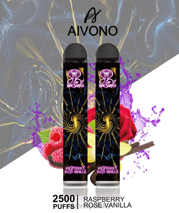 Aivono Vape Review - Aivono AIM SNAKE 2500 malina róża wanilia F4H8317