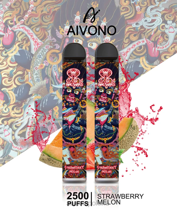 Aivono Vape Review - Aivono AIM SNAKE 2500 melon truskawkowy F4H8320