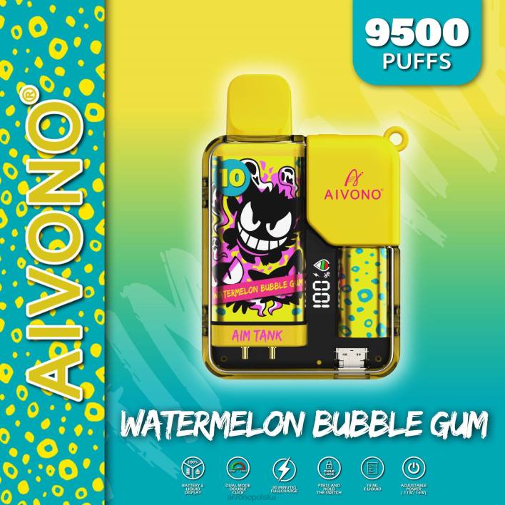 Aivono Vape Review - Aivono AIM TANK 9500 guma balonowa arbuzowa F4H844
