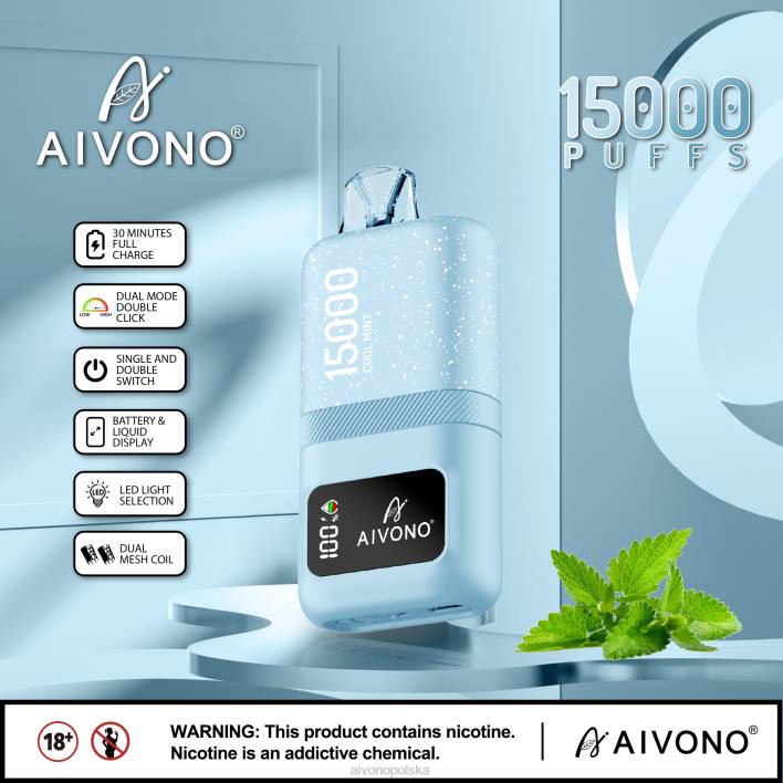 Aivono Vape Review - Aivono AIM magic 15000 fajna mięta F4H862