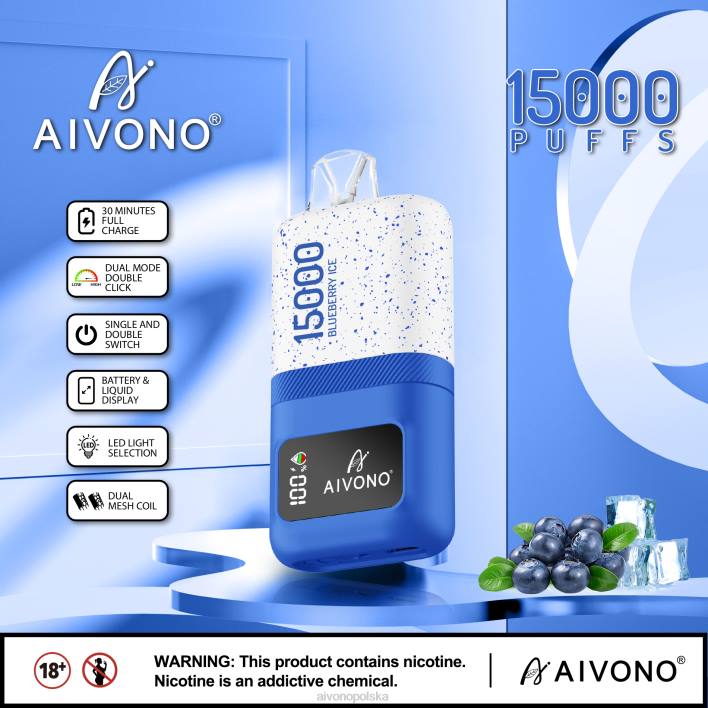 Aivono Vape Review - Aivono AIM magic 15000 lód jagodowy F4H868