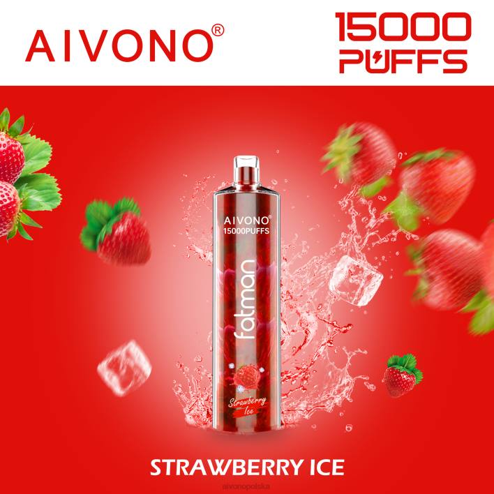 Aivono Vape Review - Aivono FATMAN 15000 lód truskawkowy F4H811